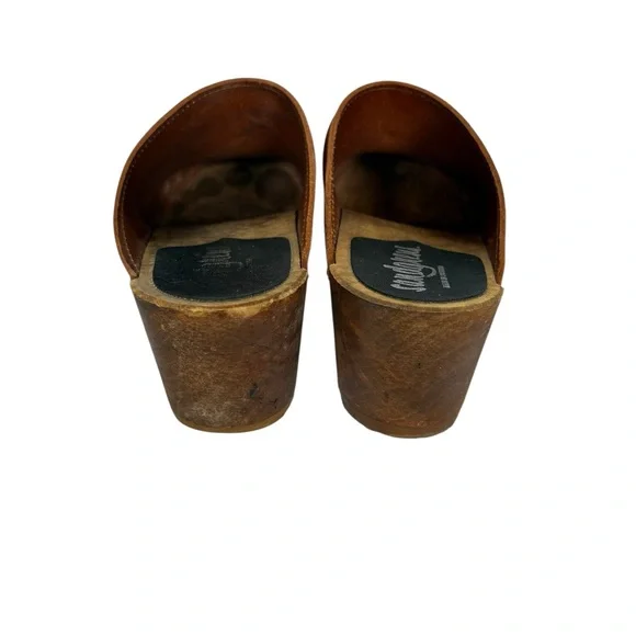 Sandgrens Cognac Leather Clogs Open Back Clogs Size 37 - Picture 9 of 10